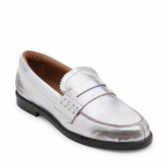 Golden Goose Jerry Metallic Silver Penny Loafer - Picture 1 of 16